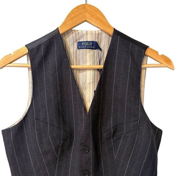 Polo Ralph Lauren Womens Wool Blend Glen Plaid Vest Size 8 Lined NWT - Picture 4 of 10